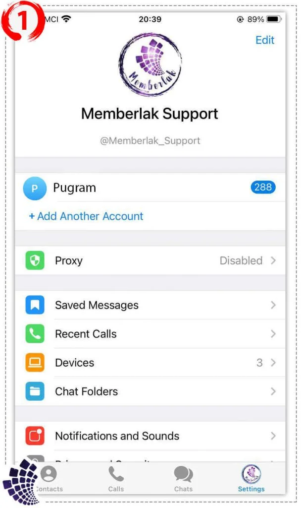 Add multiple Telegram accounts