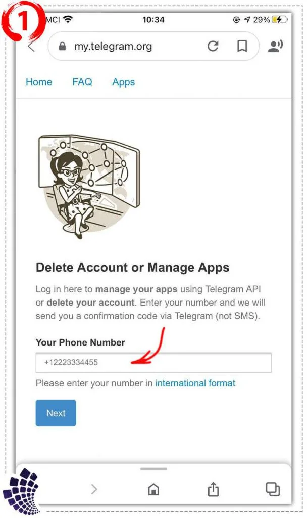 Delete Telegram account