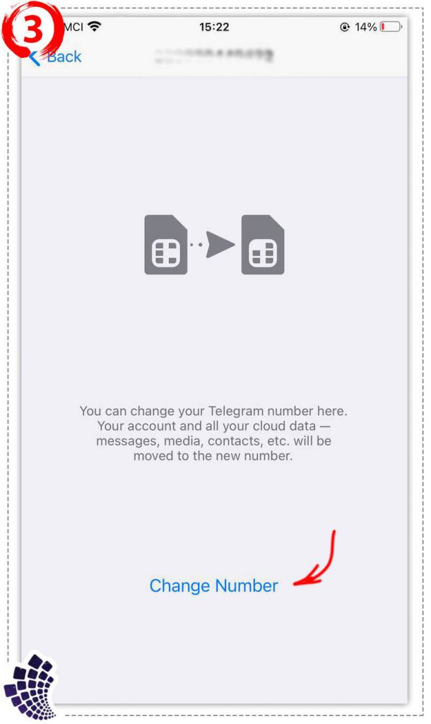 Change phone number in Telegram