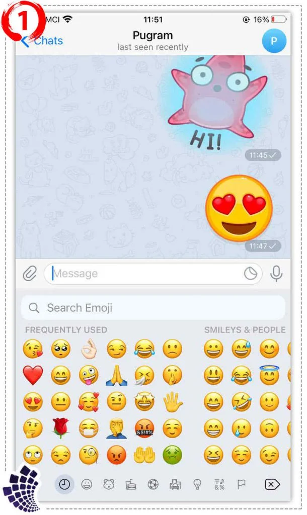 Telegram animated emoticons