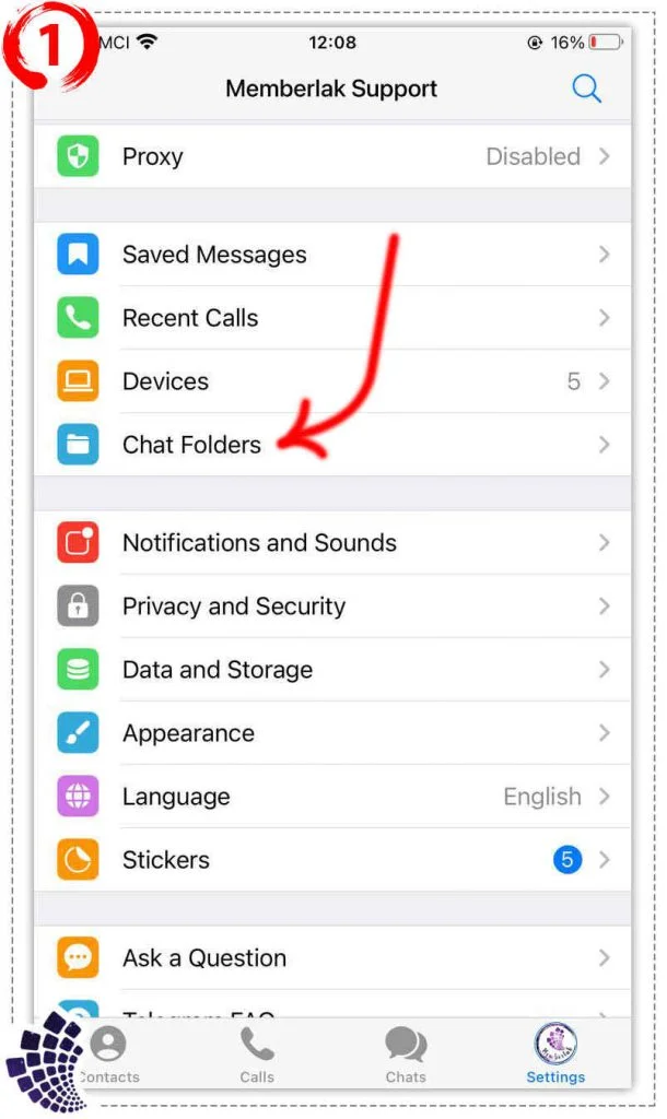 Chat folders in Telegram