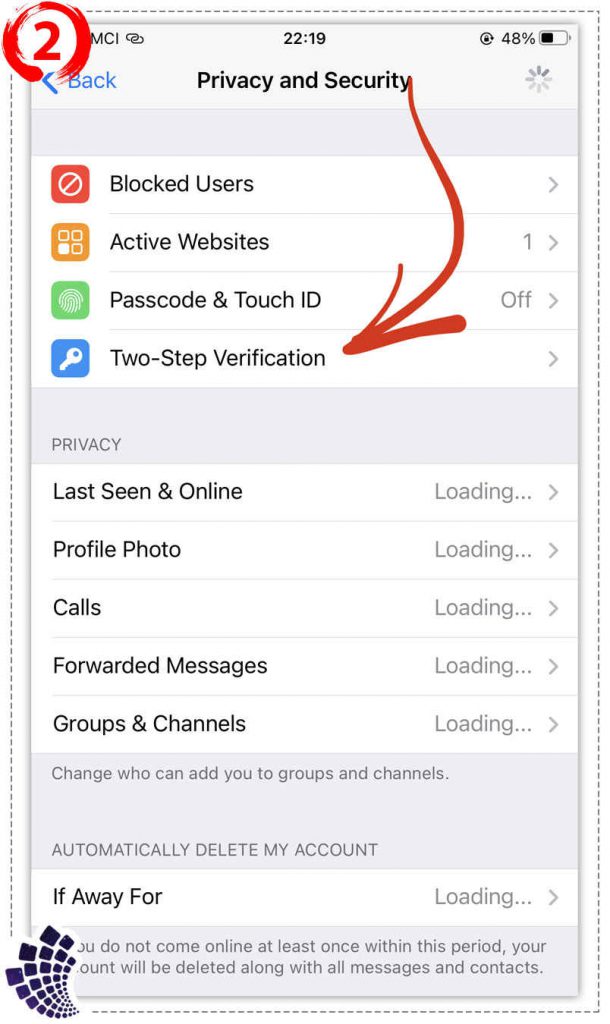 two-step verification in telegram