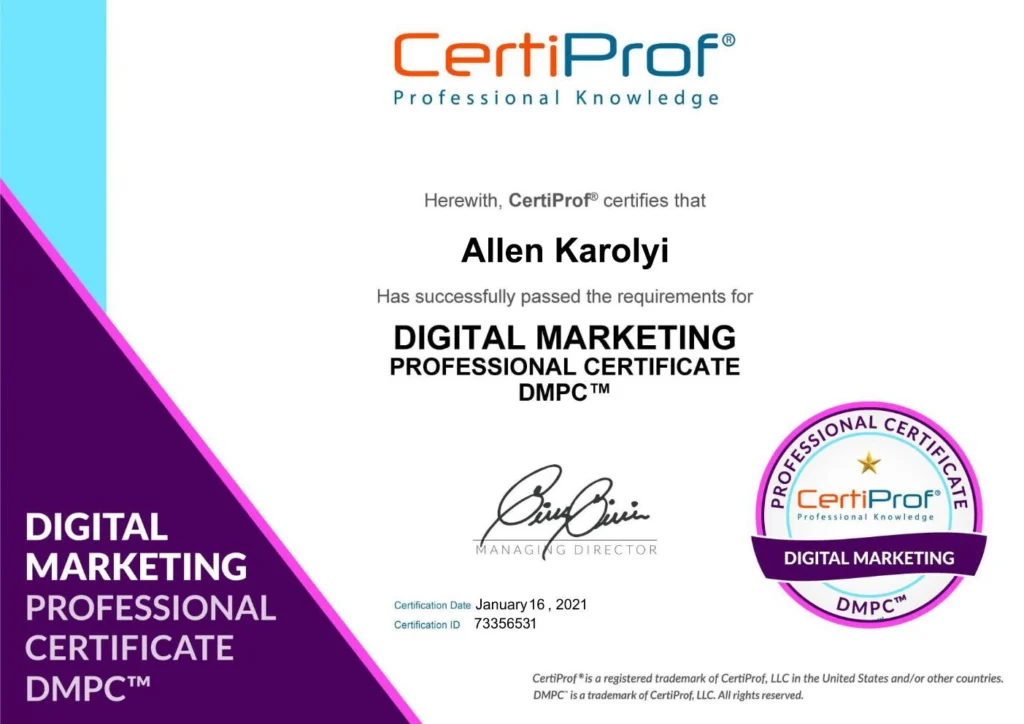 CertiProf Certified Digital Marketing Professional – MemberLak